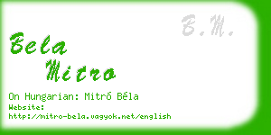 bela mitro business card